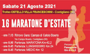 16 maratone d'estate Rieti 2021