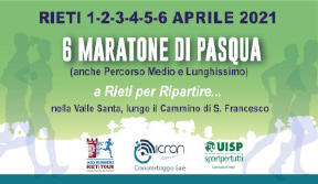 6 maratone Rieti aprile 2021